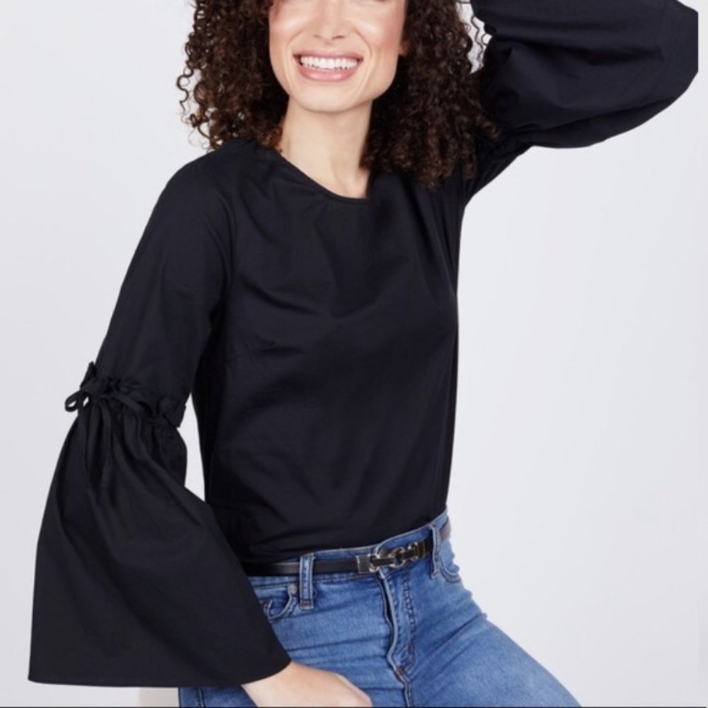 Cece by Cynthia Steffe Tie Bell Sleeve Blouse
